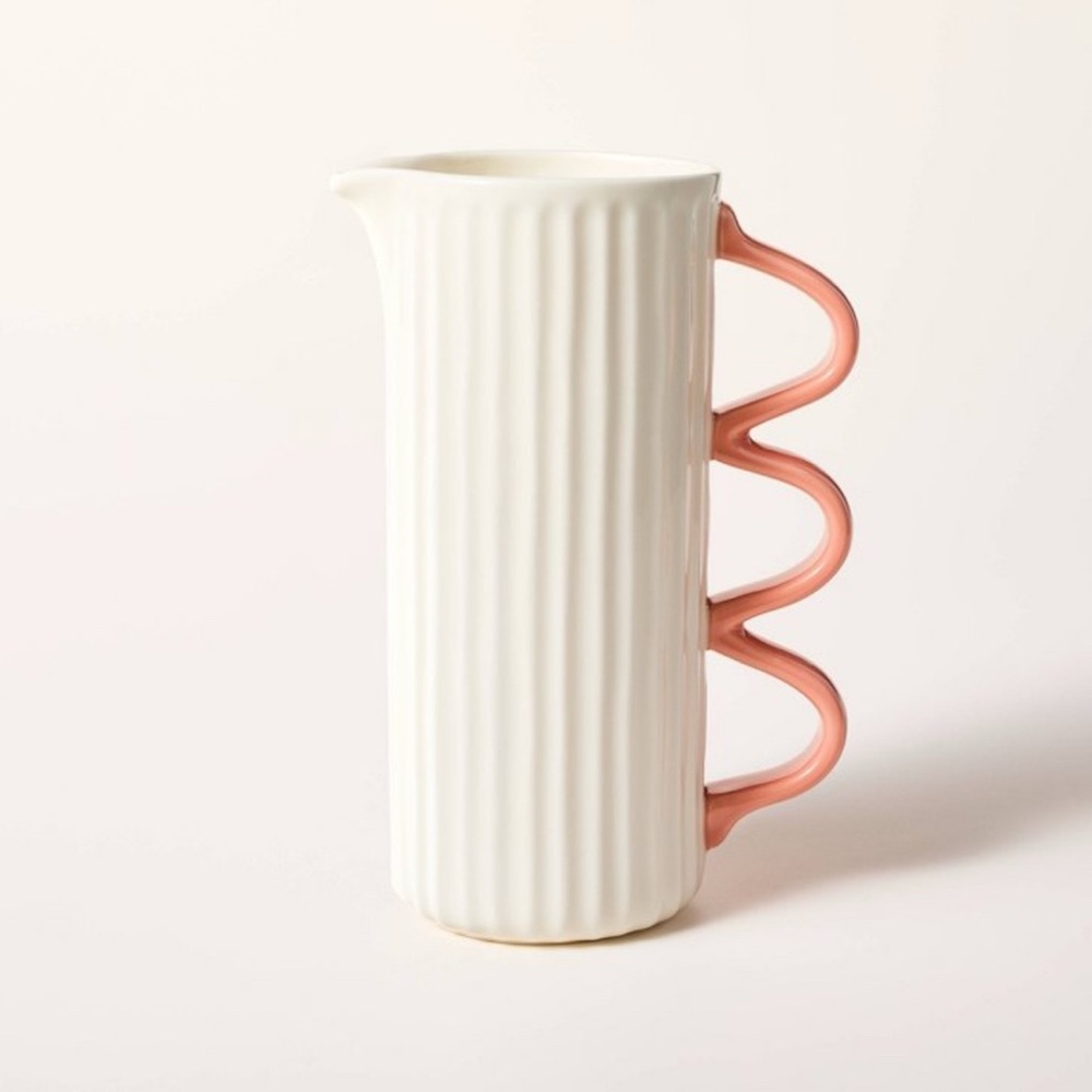 Kate Spade x Target Large Ceramic Pink Pitcher - Picture 2 of 2